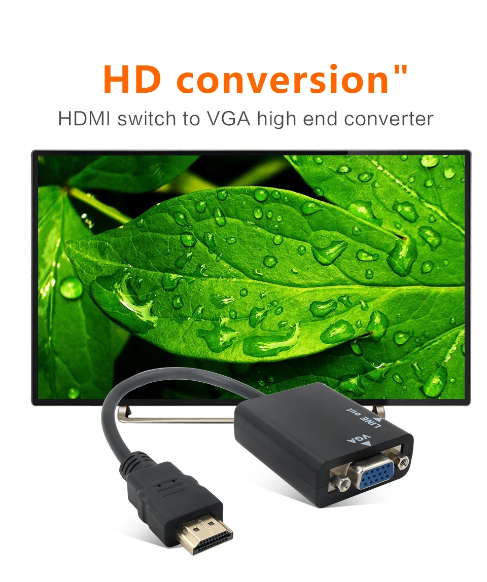 Новая модель HDMI к VGA кабель для Orange PI заводского качества, работа с монитором до 720P