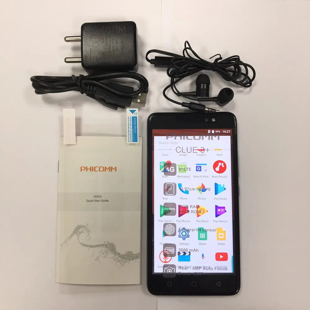 Смартфон PHICOMM C6152 экран 5 дюйма 2 Гб ОЗУ 16 ПЗУ камера Мп + 8 две Sim карты аккумулятор