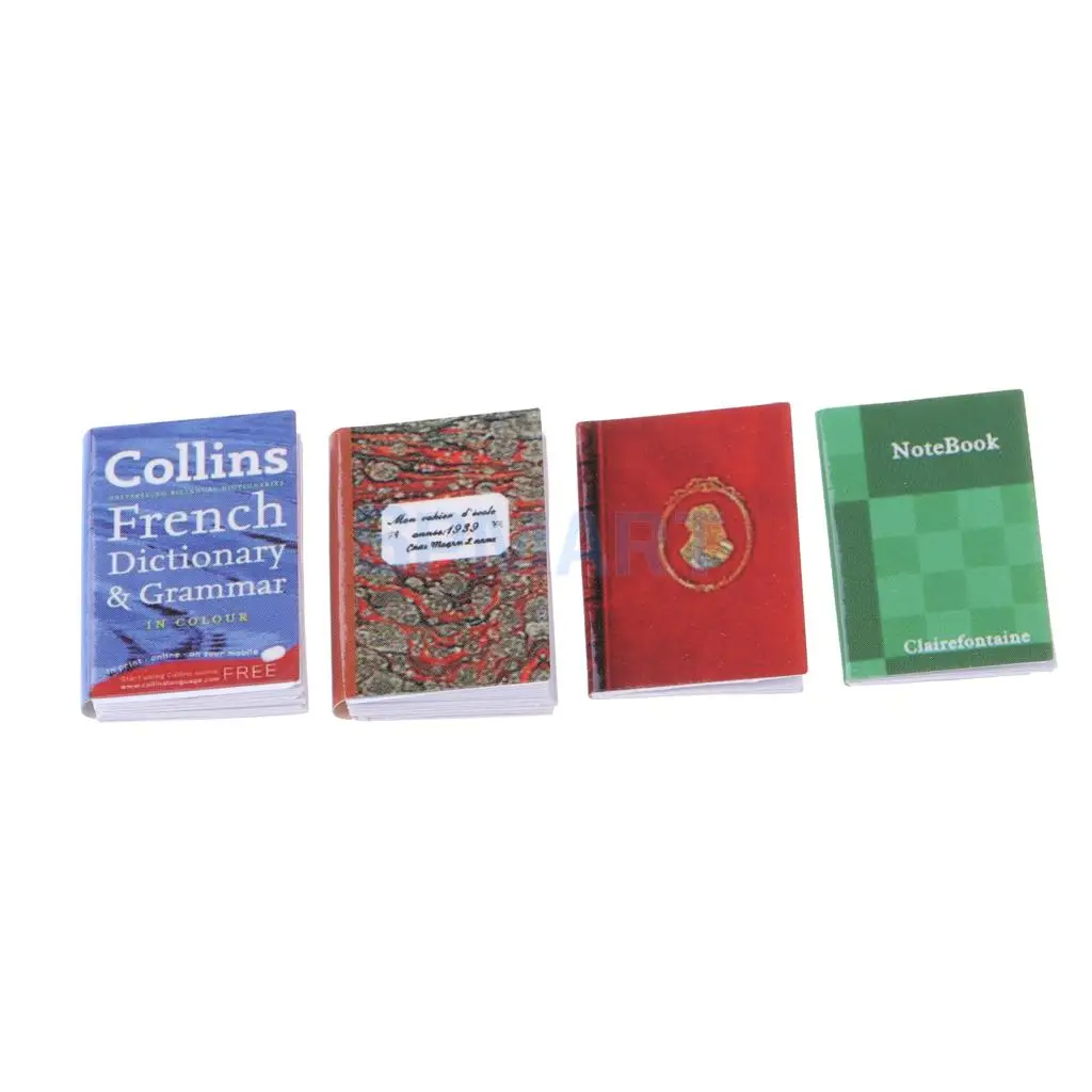 4x 1/12 весы кукольный домик миниатюра сделанные вручную записные книжки модель для