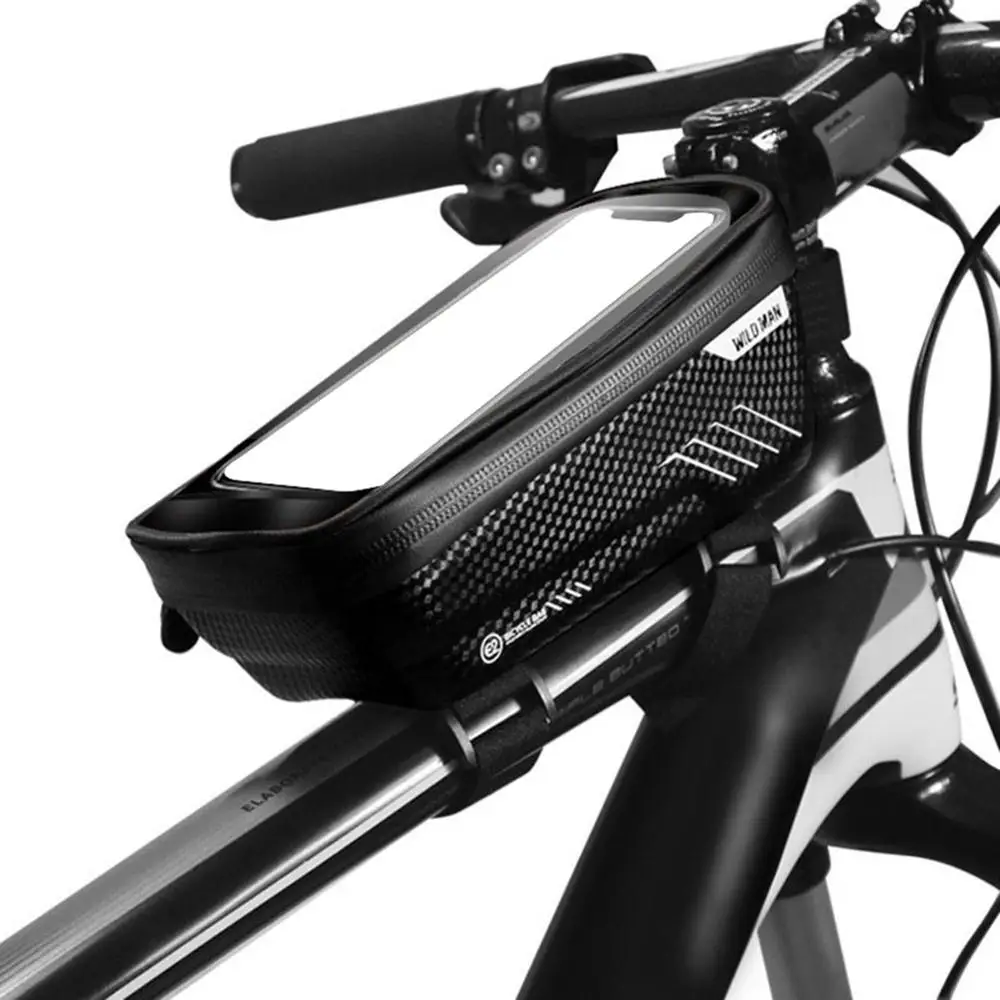 GW2033B Сумка для горного велосипеда непромокаемая Водонепроницаемая MTB Передняя сумка Мобильный чехол для телефона Аксессуары для велоспорта - Цвет: GW2033B