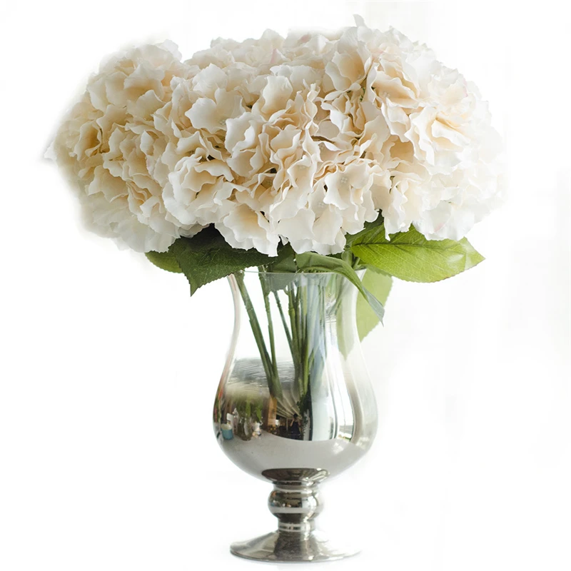 Лидер продаж искусственный цветок гортензии 5 цветов с большими головками букет