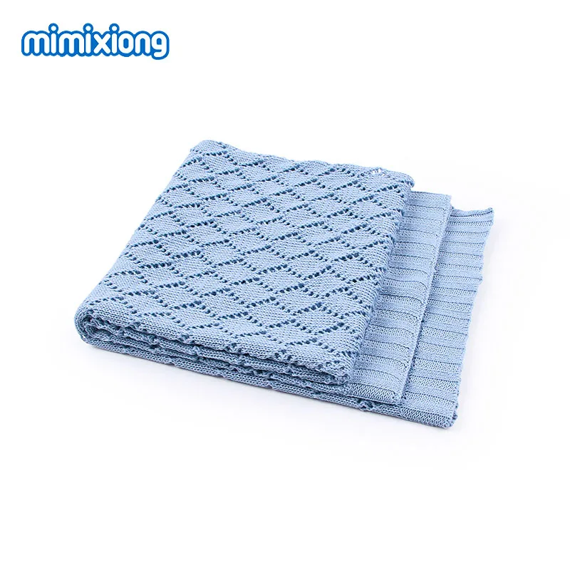 Baby Blanket Newborn Детское одеяло для новорожденных, Вязаное детское полотенце для пеленания, модное однотонное Вязаное детское белье для коляски, детское одеяло - Цвет: Baby Blanket Newborn