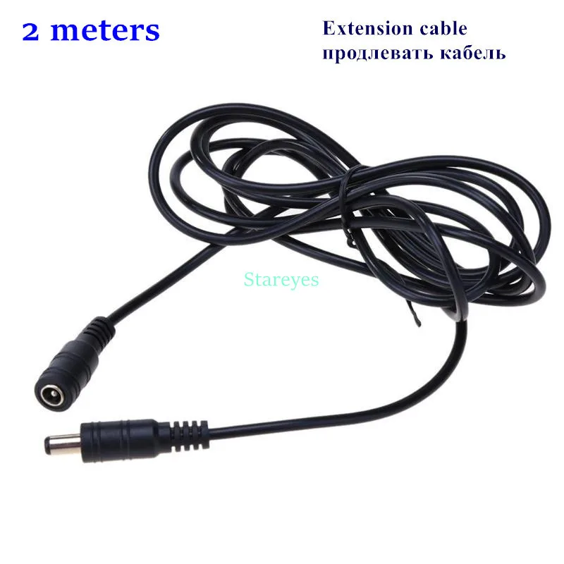 DC cable 2m 1 комплект SMD 5050 60 светодиодный/M 5M RGB Светодиодная лента для фонарика одноцветная IP65 водонепроницаемая лента+ пульт дистанционного управления/переключатель+ 3A адаптер питания - Испускаемый цвет: DC cable 2m
