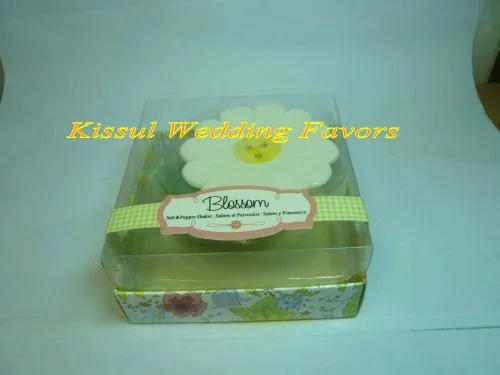 (5 Pieces/lot) inspired Wedding gift for guests of Blossom Ceramic Salt and Pepper Shakers Bridal shower Favors keepsake | Дом и сад