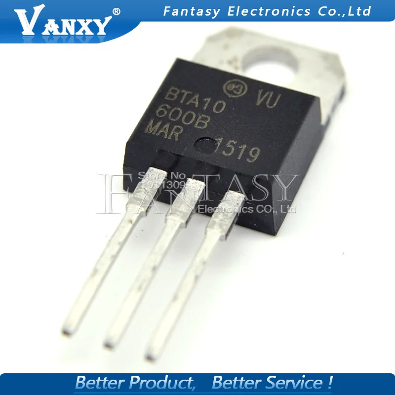10 шт. BTA10-600B-220 BTA10-600 TO220 BTA10 10A симисторов Новый и оригинальный | Электронные
