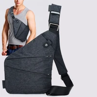 multifunctional concealed tactical storage gun bag holster male left right nylon shoulder bag anti theft bag leisure chest bag