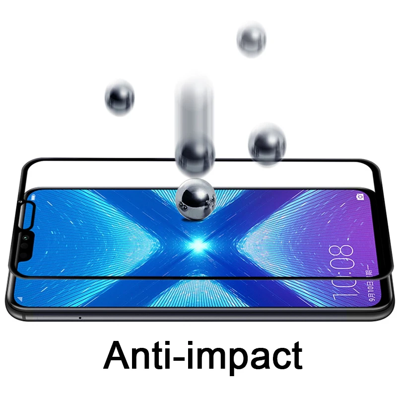 Полное покрытие Защитное стекло для Huawei honor 8 s 8c 8x 8a hono honer c x a Закаленное Защитная