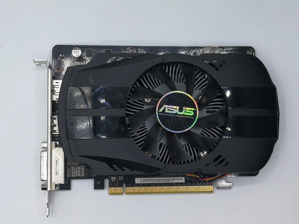 Используется ASUS HD7750 1 ГБ DDR5 128-битная видеокарта для игрового настольного ПК 100%