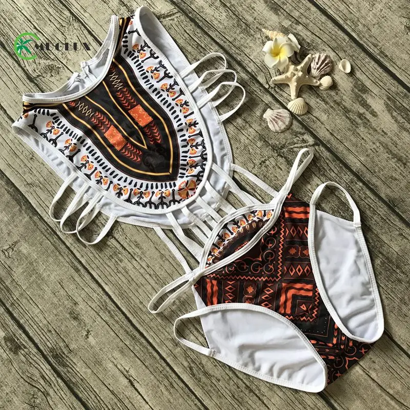 MUOLUX 2019 High Waist Swimwear New South African One Piece Bathing Suit Women Cut Swimsuit Brazilian Sexy Out Monokini | Спорт и