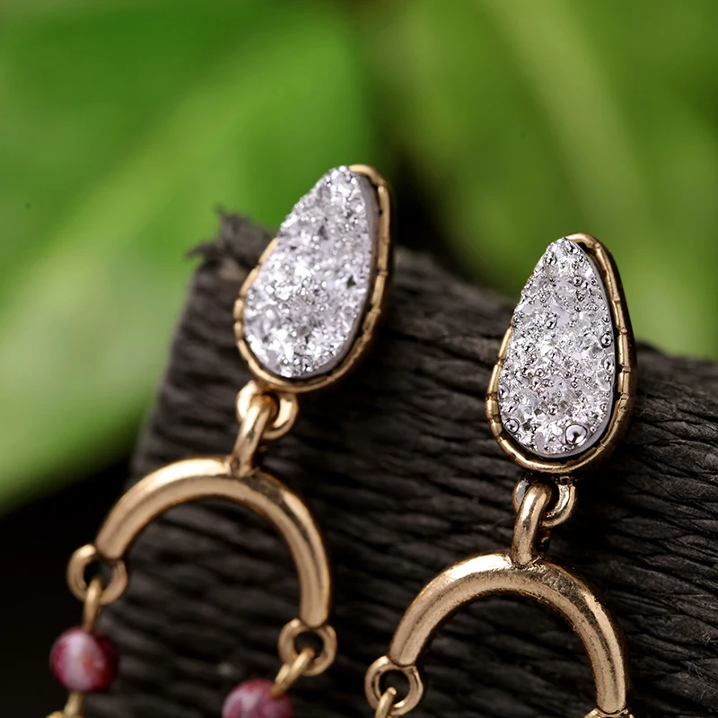 Женские длинные серьги KISS ME Серьги-кисточки ручной работы с бусинами и цепочкой