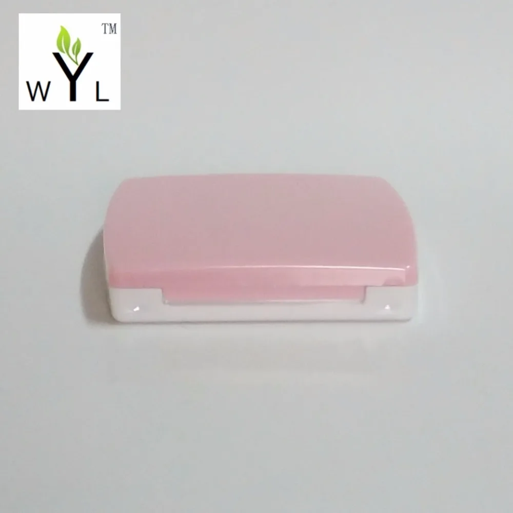 Пустой Розовый поддон для теней век с зеркалом DIY коробка румян многоразовый