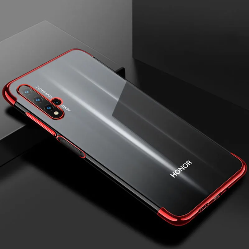 Прозрачный чехол для Huawei Honor 20 Pro мягкий силиконовый из ТПУ противоударный