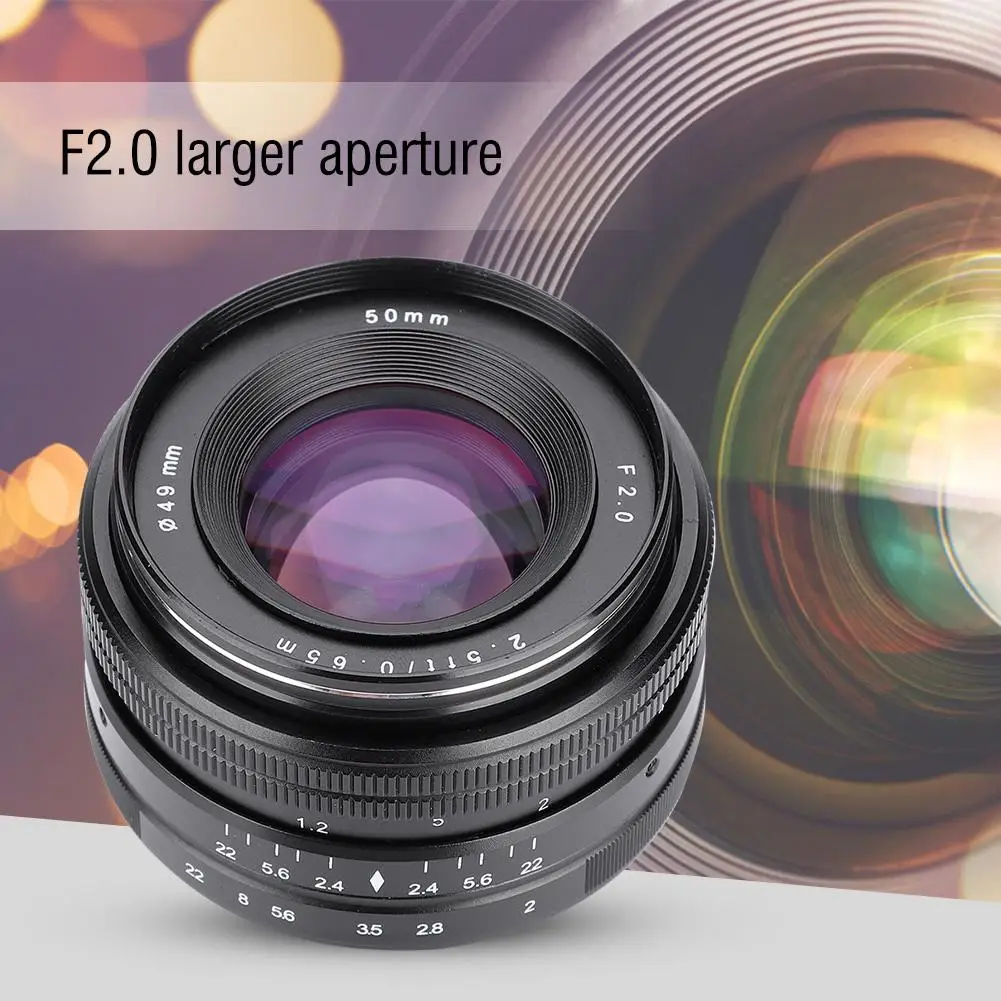 50 мм F2.0 Большая диафрагма ручной фокус APS-C объектив для камеры EOS-M для sony-E для M4/3 для Fuji-X для Nikon-Z крепление