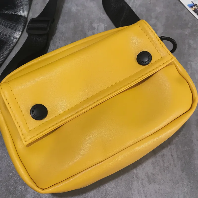 Маленькая квадратная сумка конверт Желтая Женская Сумка почтальонка через плечо