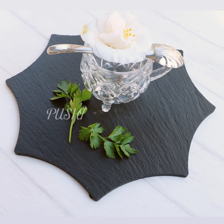 Тарелка для суши Slate натуральная черная тарелка западного ресторана креативная