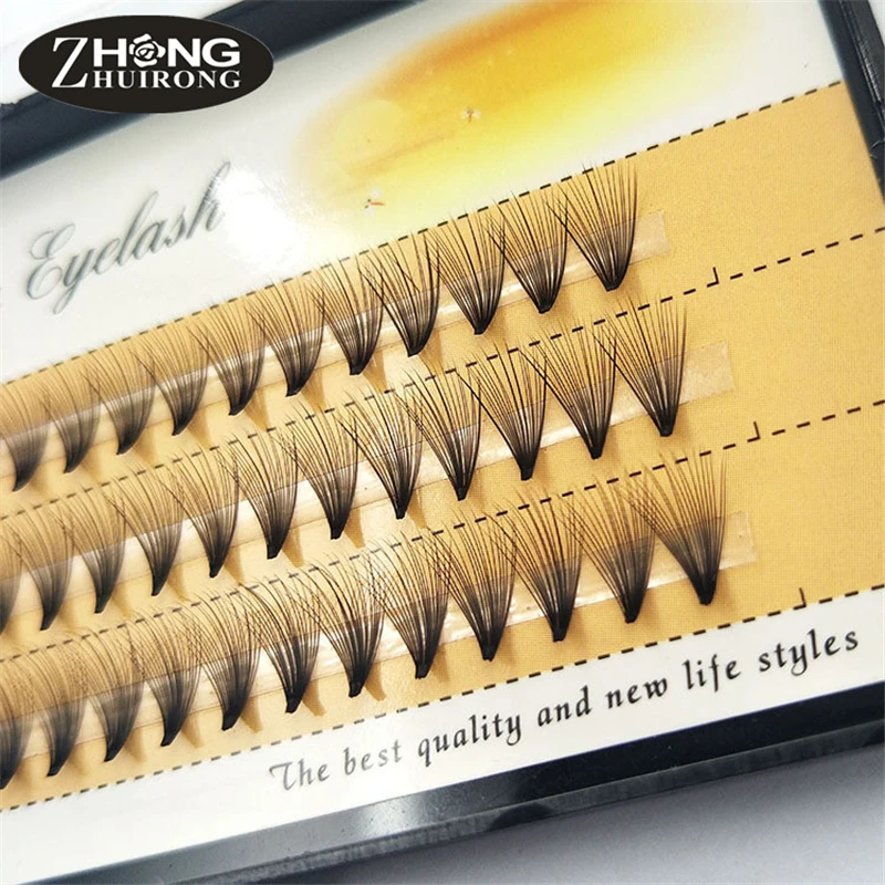 

Fashion 60 tablets of handmade fiber false eyelashes 20 roots 0.07C volume group personal grafting false eyelashes DM-20