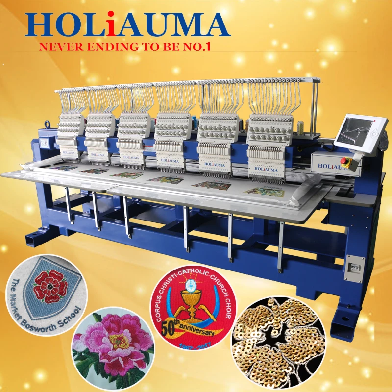 HOLiAUMA Лидер продаж 6-головочная вышивальная машина 1200 spm высокоскоростная