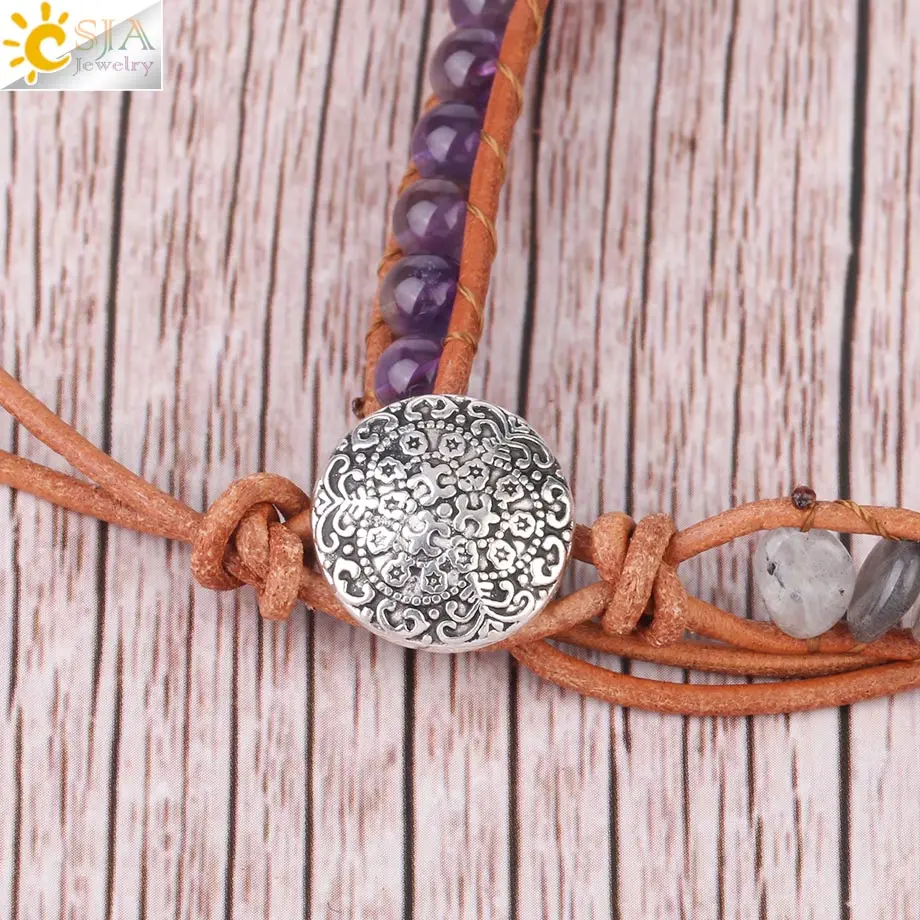 Большой минеральный камни Друза браслет CSJA натуральные драгоценные бисер