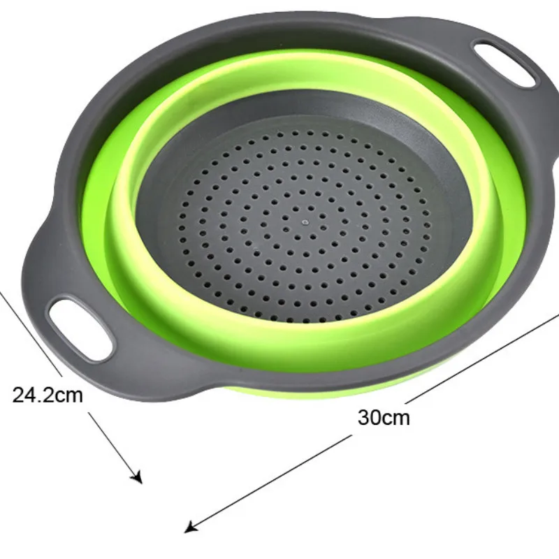 YINUO складной силиконовый дуршлаг фруктовая овощная корзина для белья ситечко