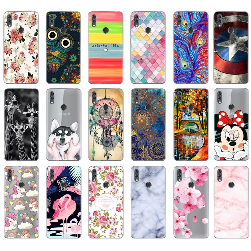 Alcatel 5V Case Silicone 6.2&quot Cover TPU Soft for 5 V Mobile Phone Back Bag Cool Design Cartoon Fundas |