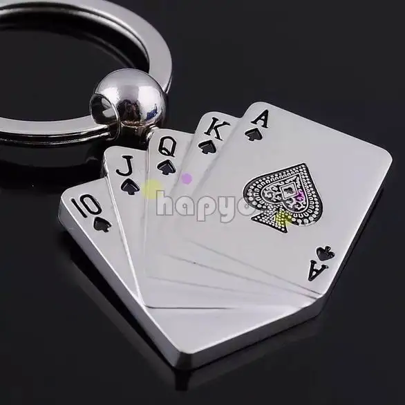 1pcs poker 1 шт. креативный металлический спортивный мужской дорожный велосипедный брелок сувениры брелок для ключей для велосипедного велосипеда любовника байкера AD вечерние подарочные брелки - Цвет: 1pcs poker