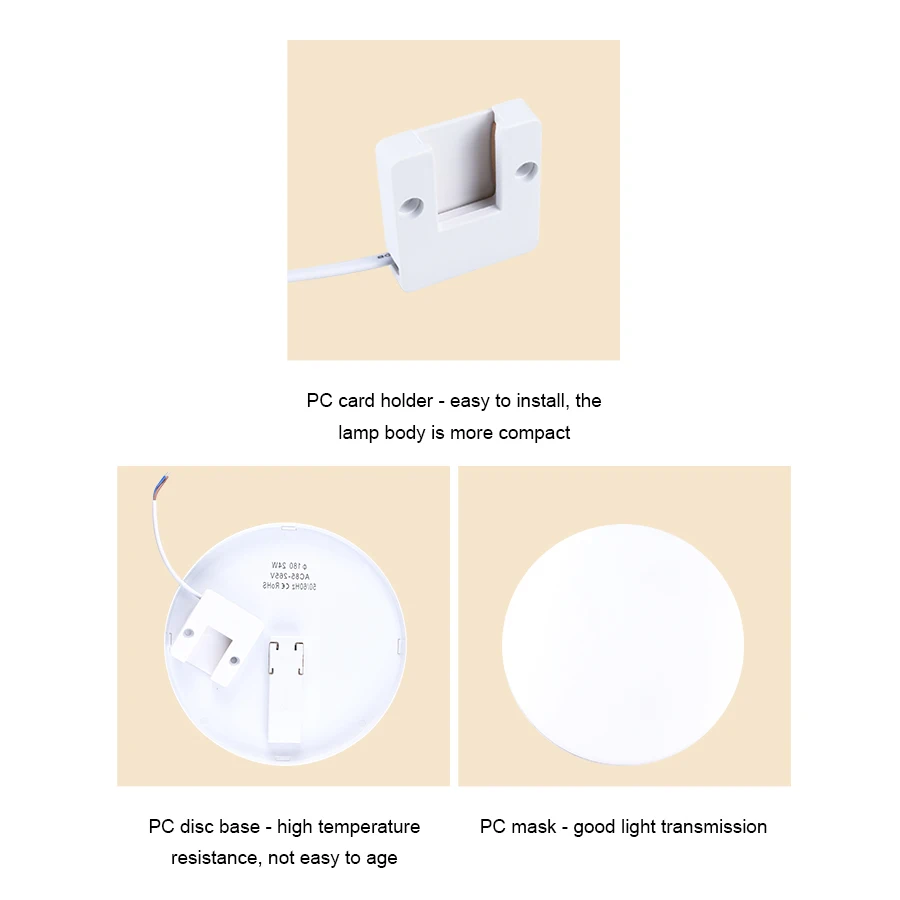 

Modern LED Ceiling Light 18W 24W 36W 48W 90-260V Surface Mounted High Lumen LED Panel Lamp Living Room Bedroom Warm/Cool White