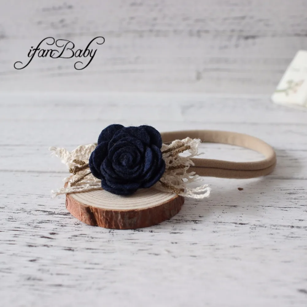 Модная повязка на голову с цветами для маленьких девочек фетровая 2021 | Мать и