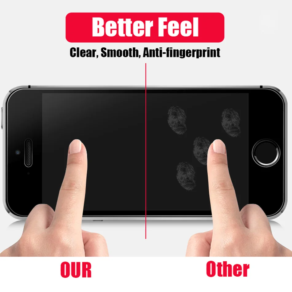 Стеклянная пленка KOLPLER для iPhone 5S закаленное стекло с защитой от царапин
