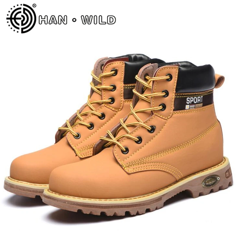 Мужские модные осенне зимние ботильоны со стальными носками защитные рабочие