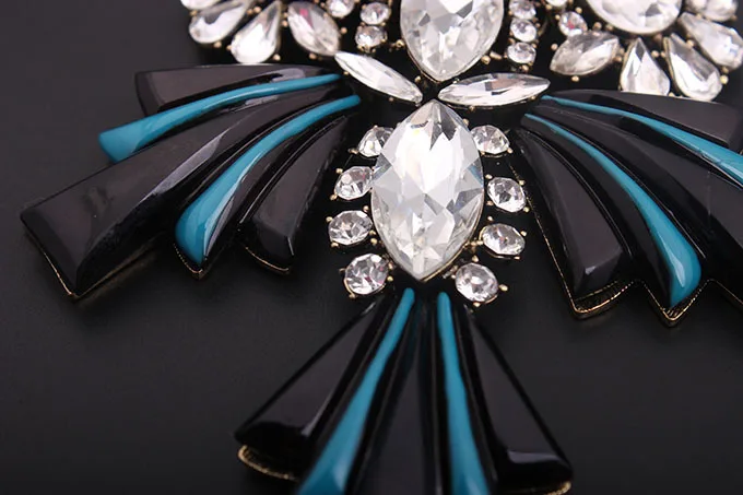 new luxury chian crystal Necklace women retro fine jewelry statement necklace 2015 gargantilha pendants wholesale | Украшения и