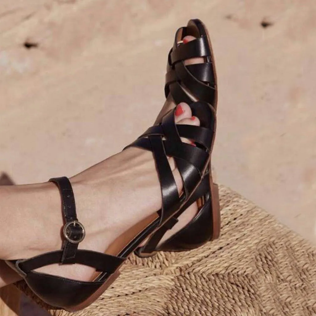 Женские сандалии на плоской подошве модель 2018 года удобная летняя женская обувь