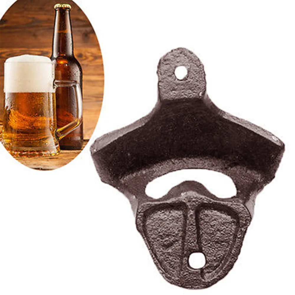 Старинные Антикварные Главная Кухня Настенный Бар Стеклянная Бутылка Пива Cap