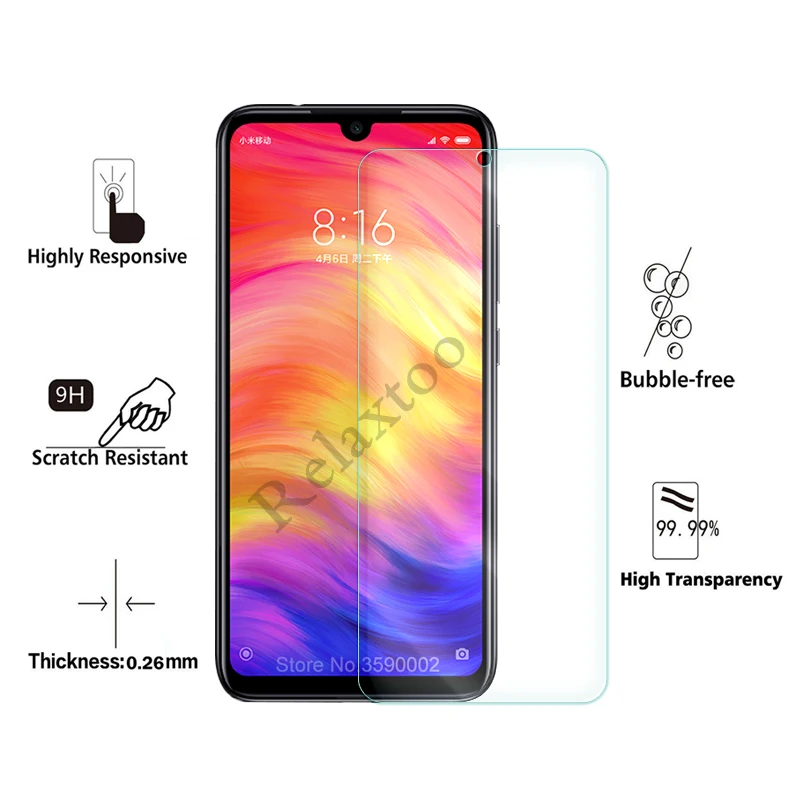 Для Xiaomi Redmi Note 7 Защитное стекло для экрана закаленное xiomi xaomi redmi note note7 защитная