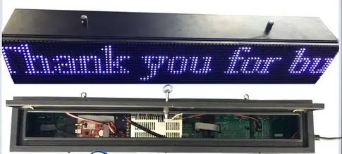 LED SCROLLING SIGN P10 Signs for Window Front White Color Led Display Board waterproof cabinet16*96 dots wifi control system | Электронные