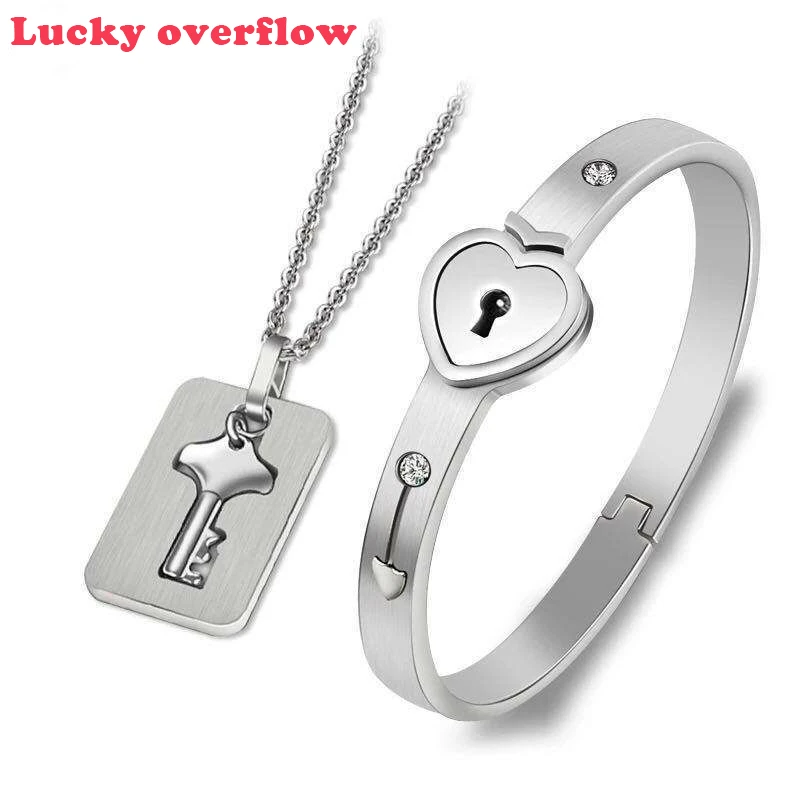 Женский комплект украшений Qingwen набор из нержавеющей стали для влюбленных