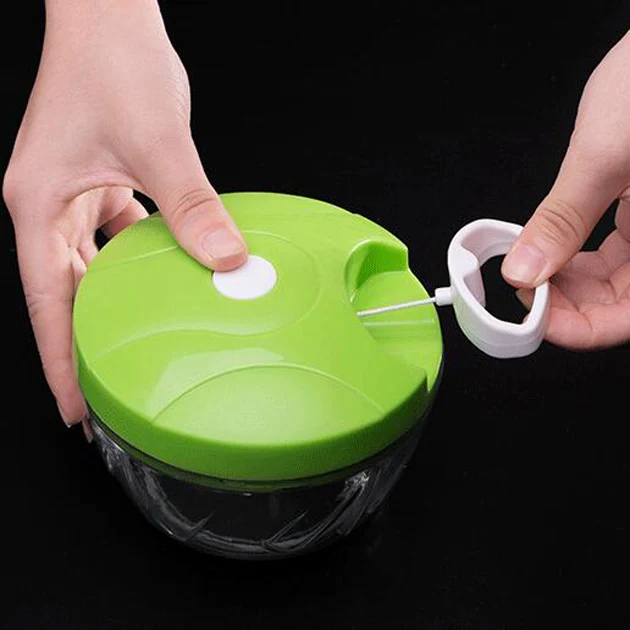 Руководство Еда Chopper Кухня потянув Multi Функция Спираль Тесак Dicer мясорубку