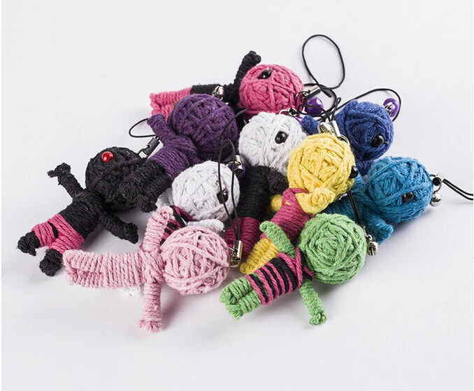 10 шт. оптом новый стиль Voodoo Куклы брелоки маленькие куклы voodoo бесплатная доставка