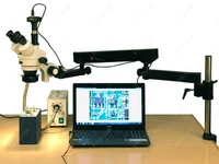 articulating stereo microscope amscope supplies 3 5x 180x fiber ring articulating zoom stereo microscope 10mp digital camera