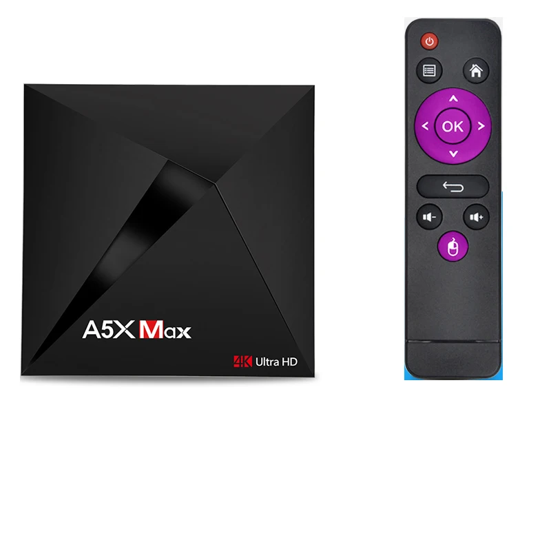 4G 32G TV BOX A5X Max 4 ГБ ОЗУ 32 Гб ПЗУ Смарт ТВ приставка Android 9,0 RK3318 четырехъядерный WiFi 4K IP tv Netflix Youtube Mi приставка медиаплеер - Цвет: 4G 32G TV BOX