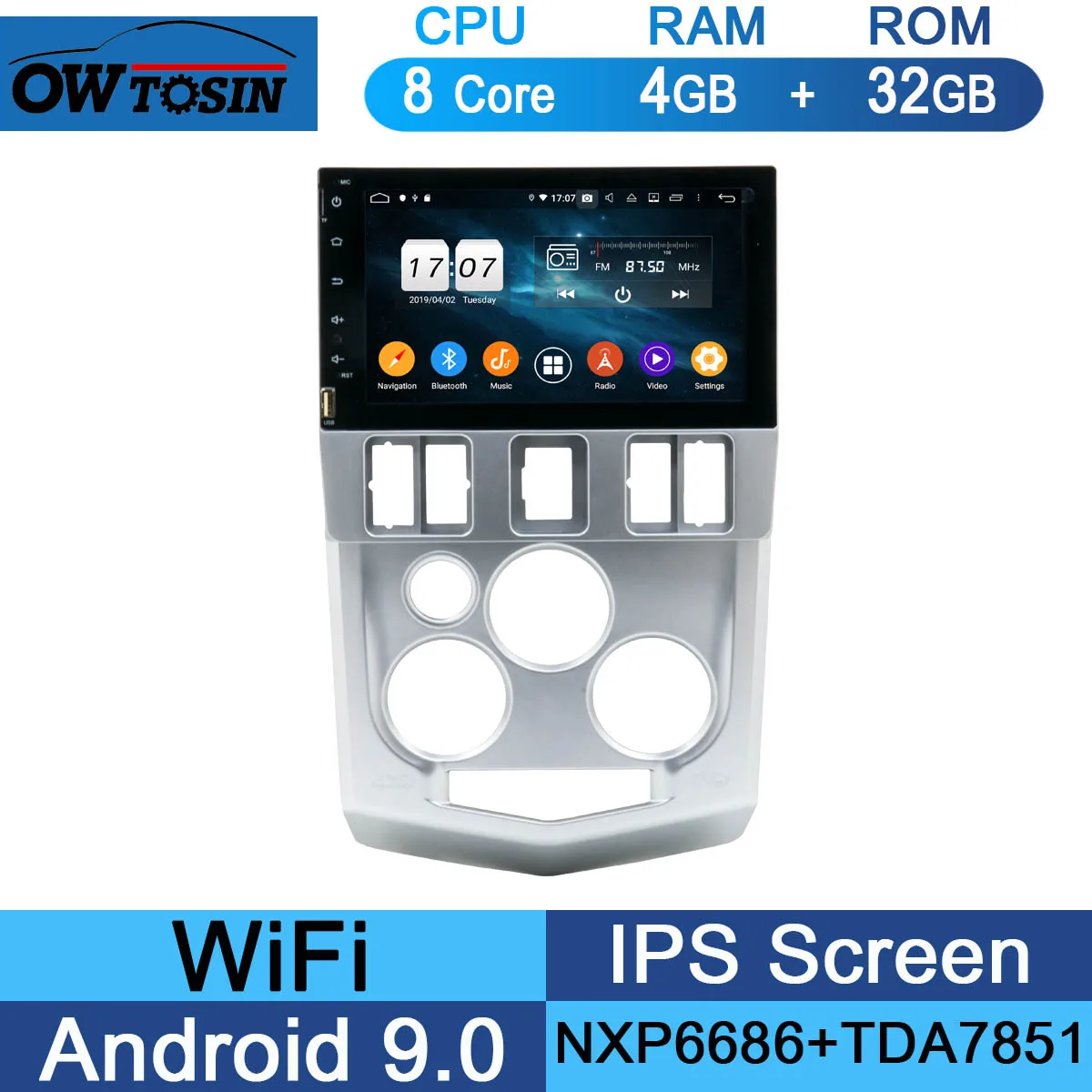 1920*1080 " ips 8Core 4+ 64G Android 9,0 Автомобильный мультимедийный плеер gps Радио для RENAULT Logan Tondar 90 DACIA Logan NISSAN Aprio - Цвет: 32G