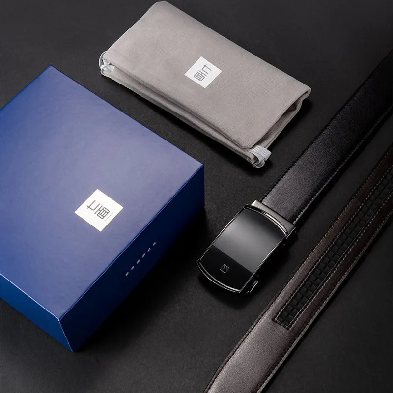 Xiaomi мужской кожаный ремень с автоматической пряжкой верхний слой кожаный Молодежный Бизнес Повседневный ремень для умного дома