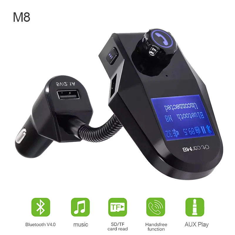 Беспроводной Bluetooth V3.0 Handsfree автомобильный FM передатчик модулятор Автомобильный