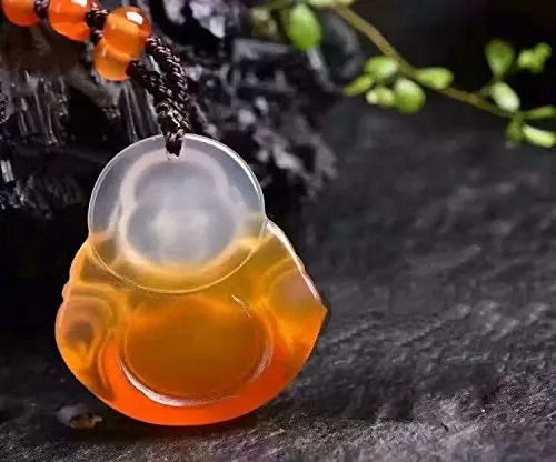 

Natural Agate Boutique Crafted Handmade Buddha Pendant Bringing Wealth And Good Luck Pendant Necklace Wholesale