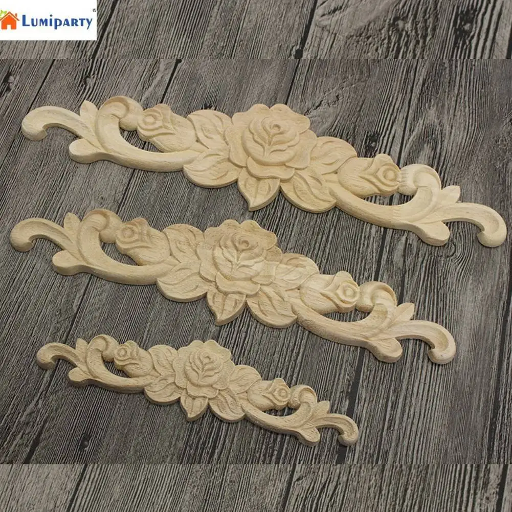LumiParty Woodcarving Decal Rubber Wood Engrave Onlay Applique Craft Home Elegant Gifts-30 | Дом и сад
