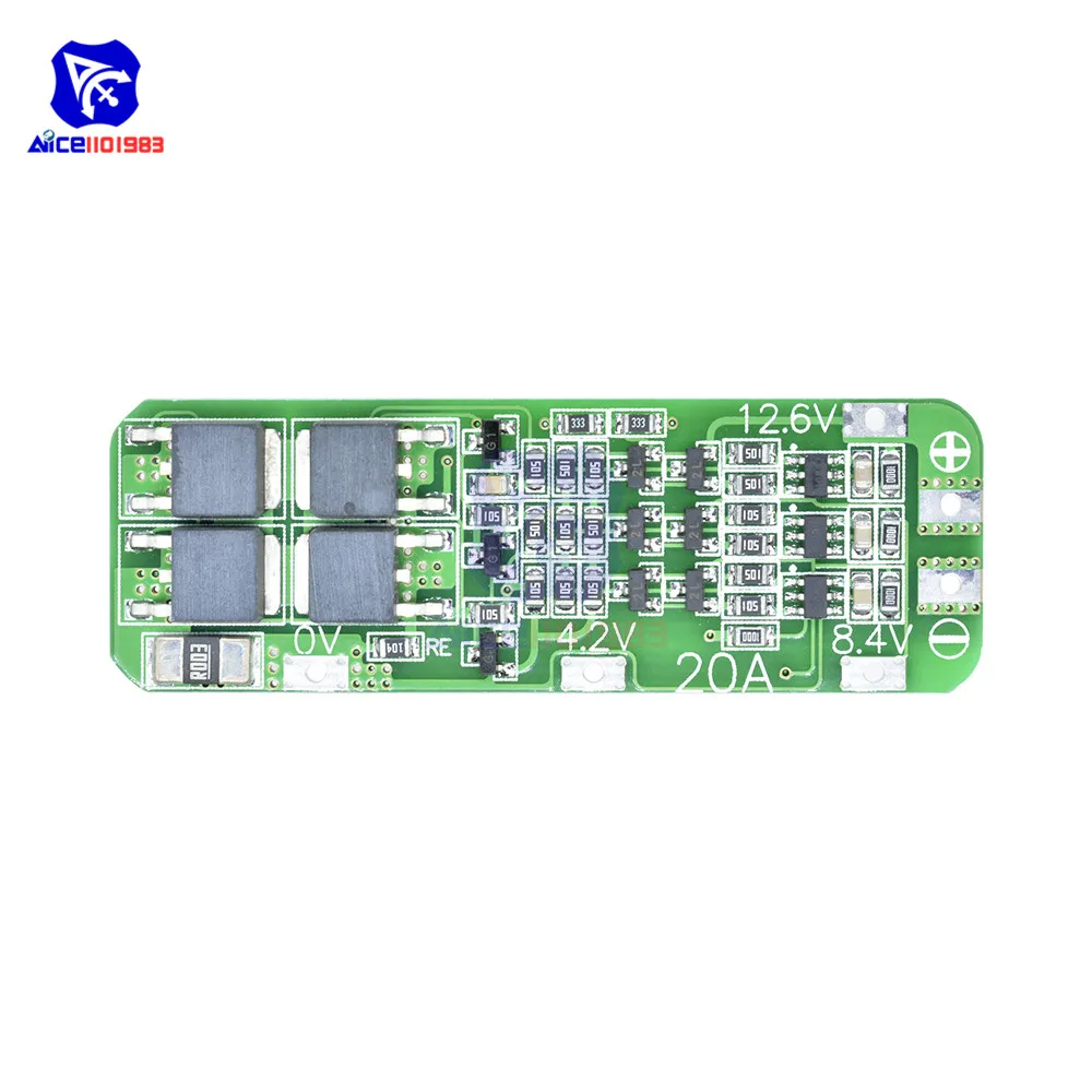 Зарядное устройство diymore 3S 12 6 в 20 А для литий-ионной литиевой батареи 18650 PCB BMS