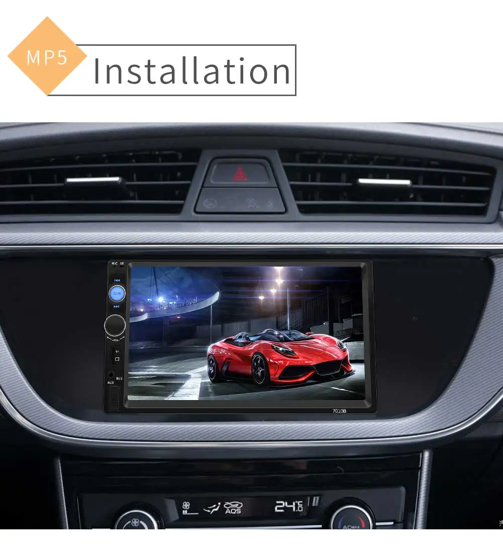 Автомагнитола 2 Din 7010B ", автомагнитола 1080 P, сенсорный экран, Bluetooth, управление рулем, Кассетный плеер, 2 Din, автомагнитола