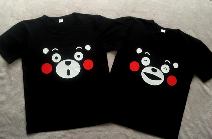 Kumamon/очень милая свободная черная футболка Летняя хлопковая Футболка модная