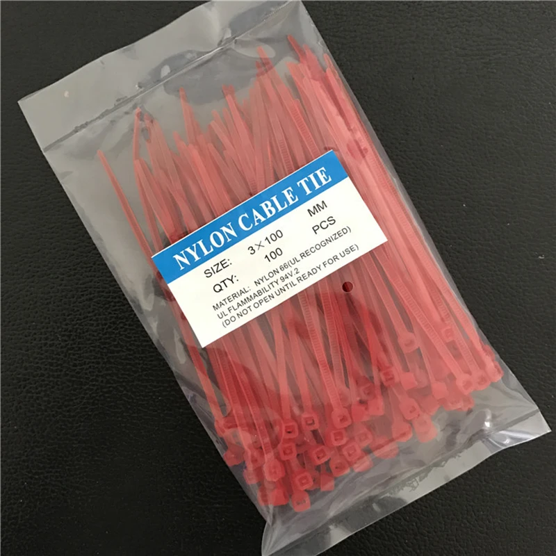 100pcs Nylon Cable Ties 3*100 Plastic Wire Zip Self-locking Material 66 | Обустройство дома