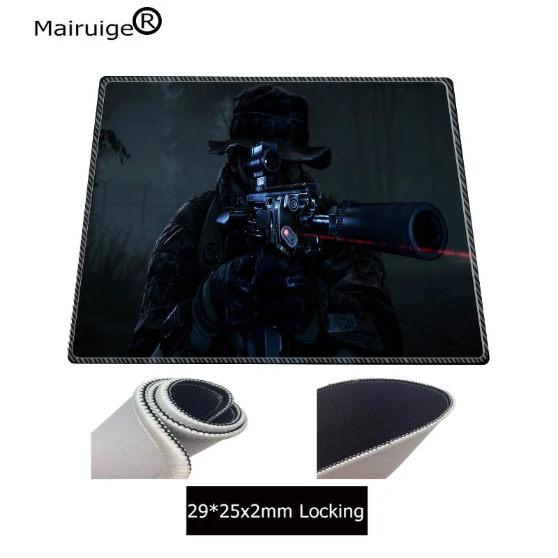 Большой игровой коврик для мыши Mairuige Gun белый с закругленными краями Настольный