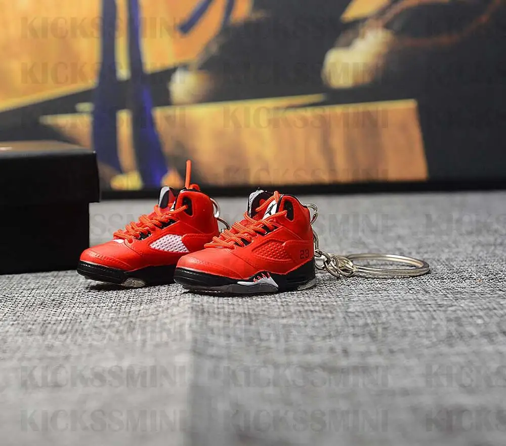 sk021-12 a shoe Дропшиппинг высокое качество AJ5 красные тапки брелки 1/6 масштаб 3D Мини тапки Джордан брелок Кукла аксессуар - Цвет: sk021-12 a shoe
